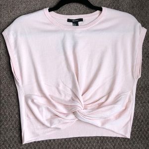 Small knit sleeveless shirt with knot-NWT